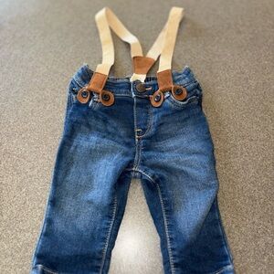 Kids Denim Suspender Jeans